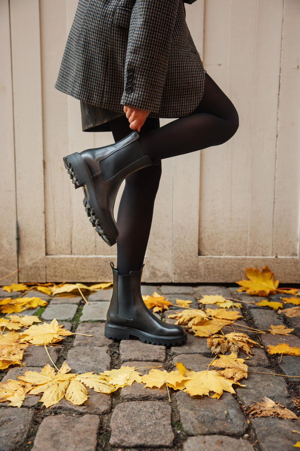 A6751 chelsea støvle - sort